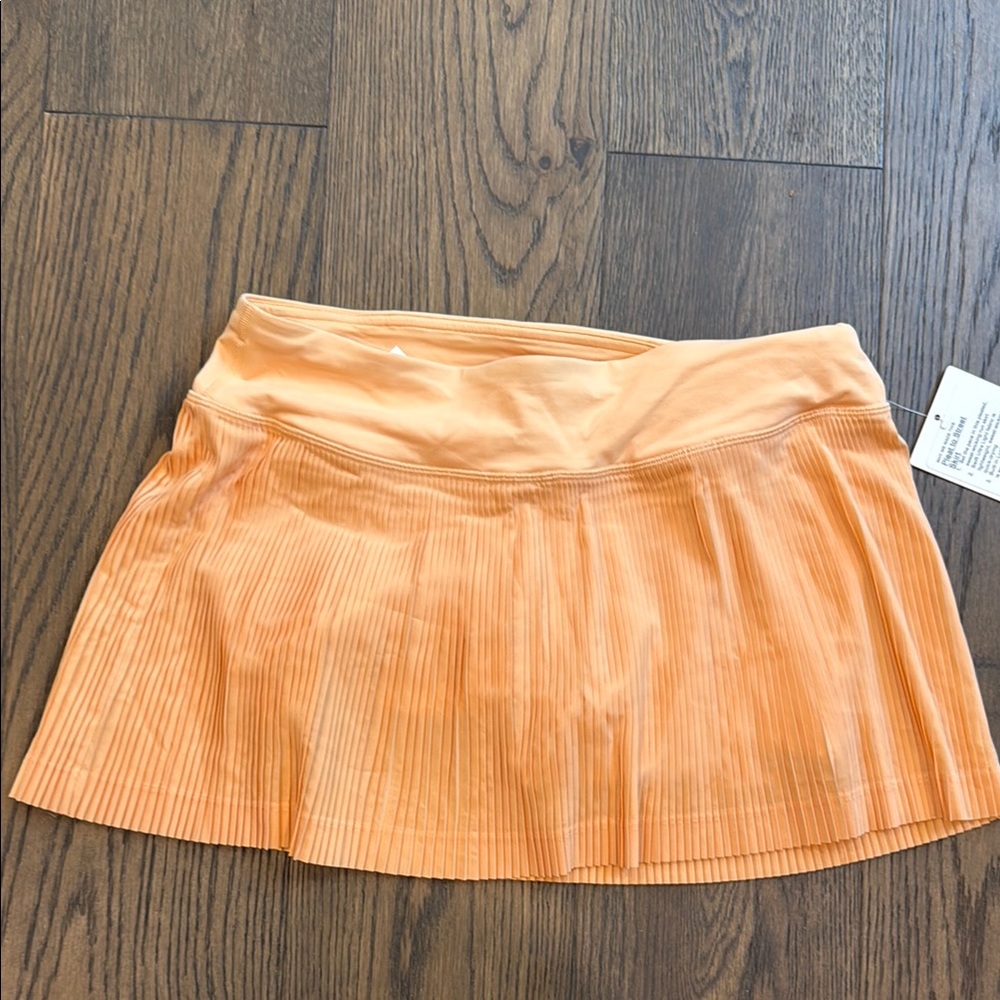 Lululemon Orange Pleated Women's Skirt